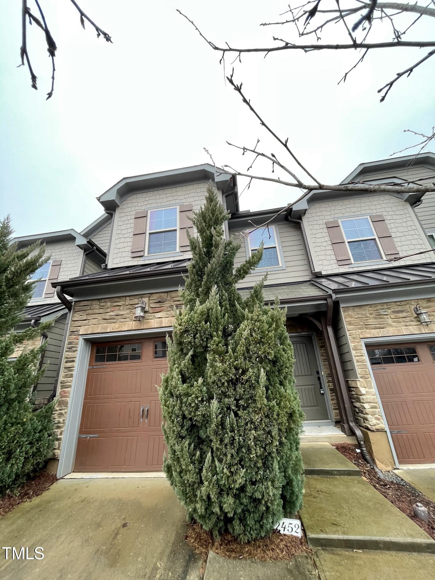 a front view of a house