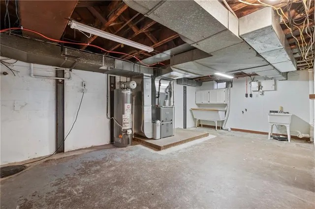 a view of a room with wooden walls