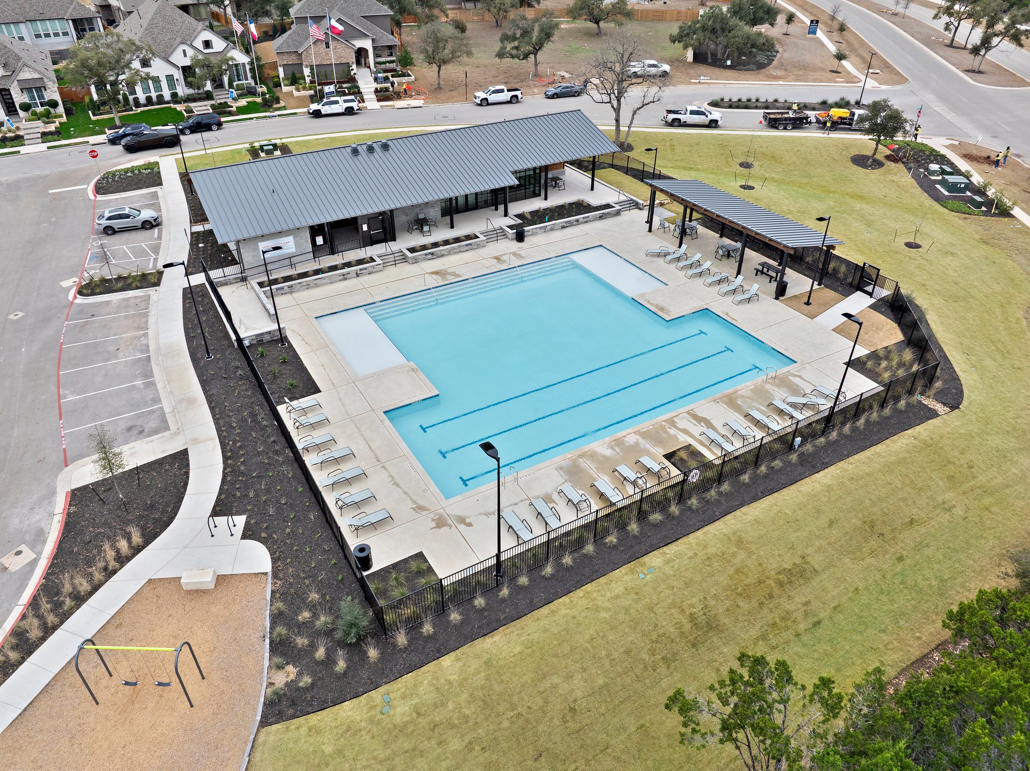 313 Terrene Trail Georgetown, TX 78628 - Photo 36 of 40 Community pool with a patio area
