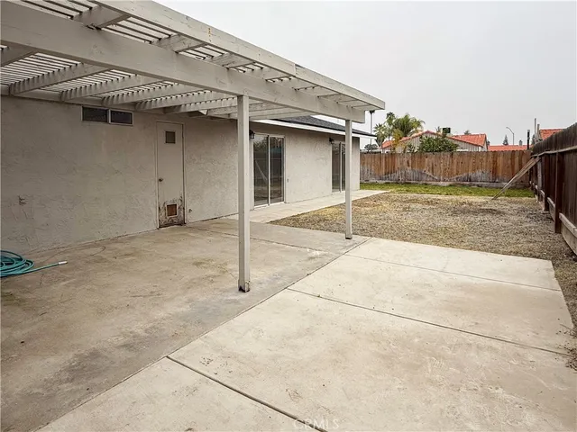 a view of a house with a patio