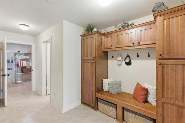 a bathroom with a bathtub and shower