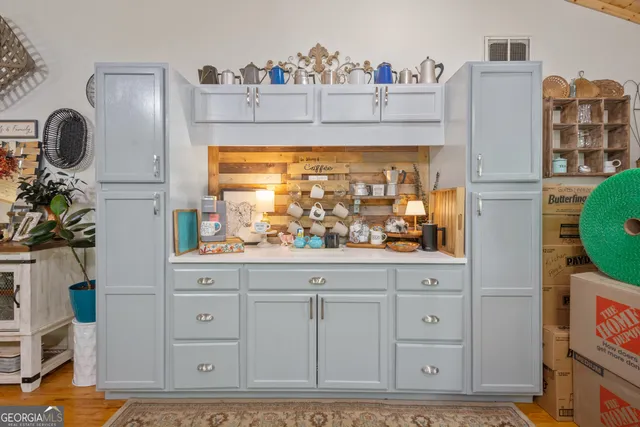a view of a hallway with entryway