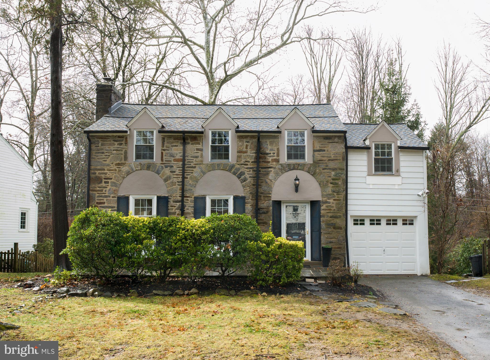 54 Allandale Road Wynnewood, PA 19096 - Photo 1 of 25 4 Bed 3 bath with 1 car garage stone home