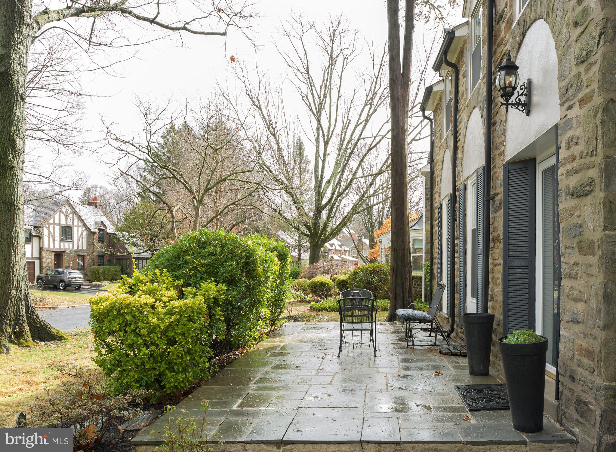 54 Allandale Road Wynnewood, PA 19096 - Photo 2 of 25 Front stone patio