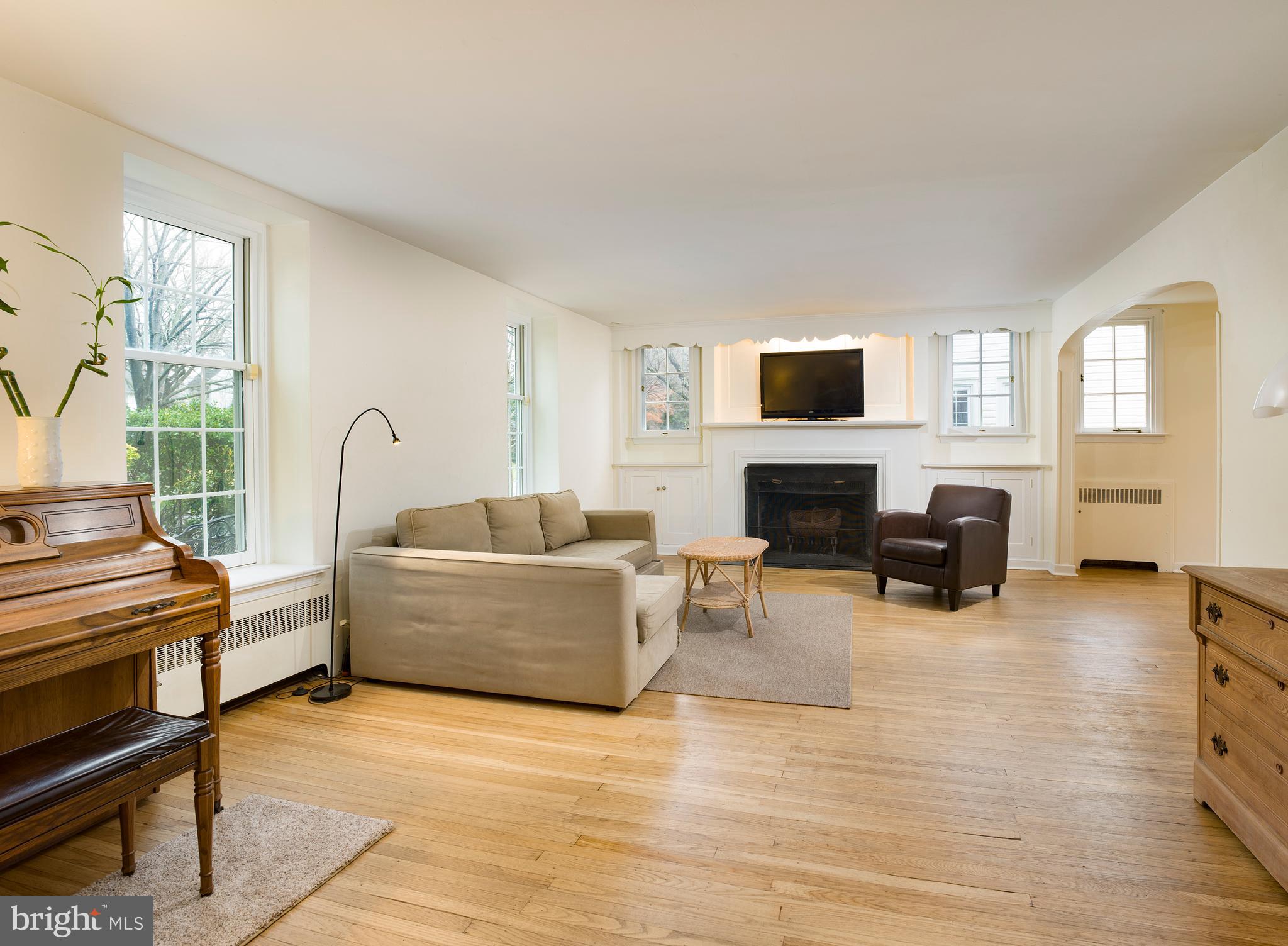 54 Allandale Road Wynnewood, PA 19096 - Photo 4 of 25 Large living Room with wood burning fireplace