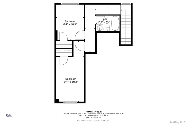 a picture of a bench in a white building