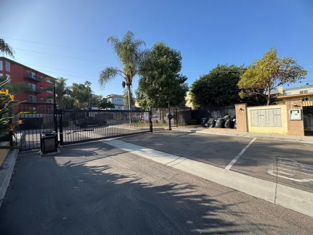 a view of street with trees