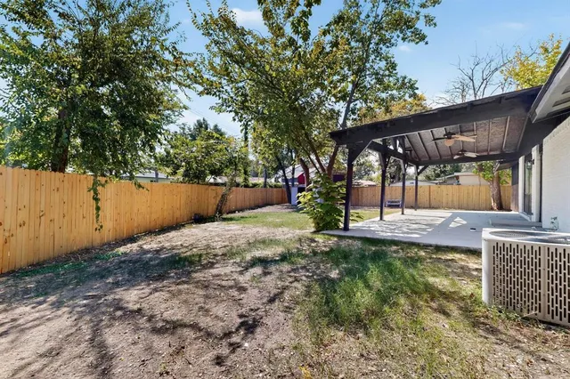 a backyard of a house