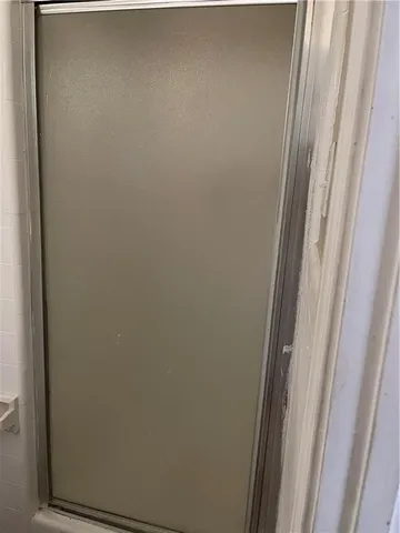 a close up view of a mirror