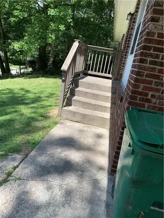 a view of a backyard with a garden