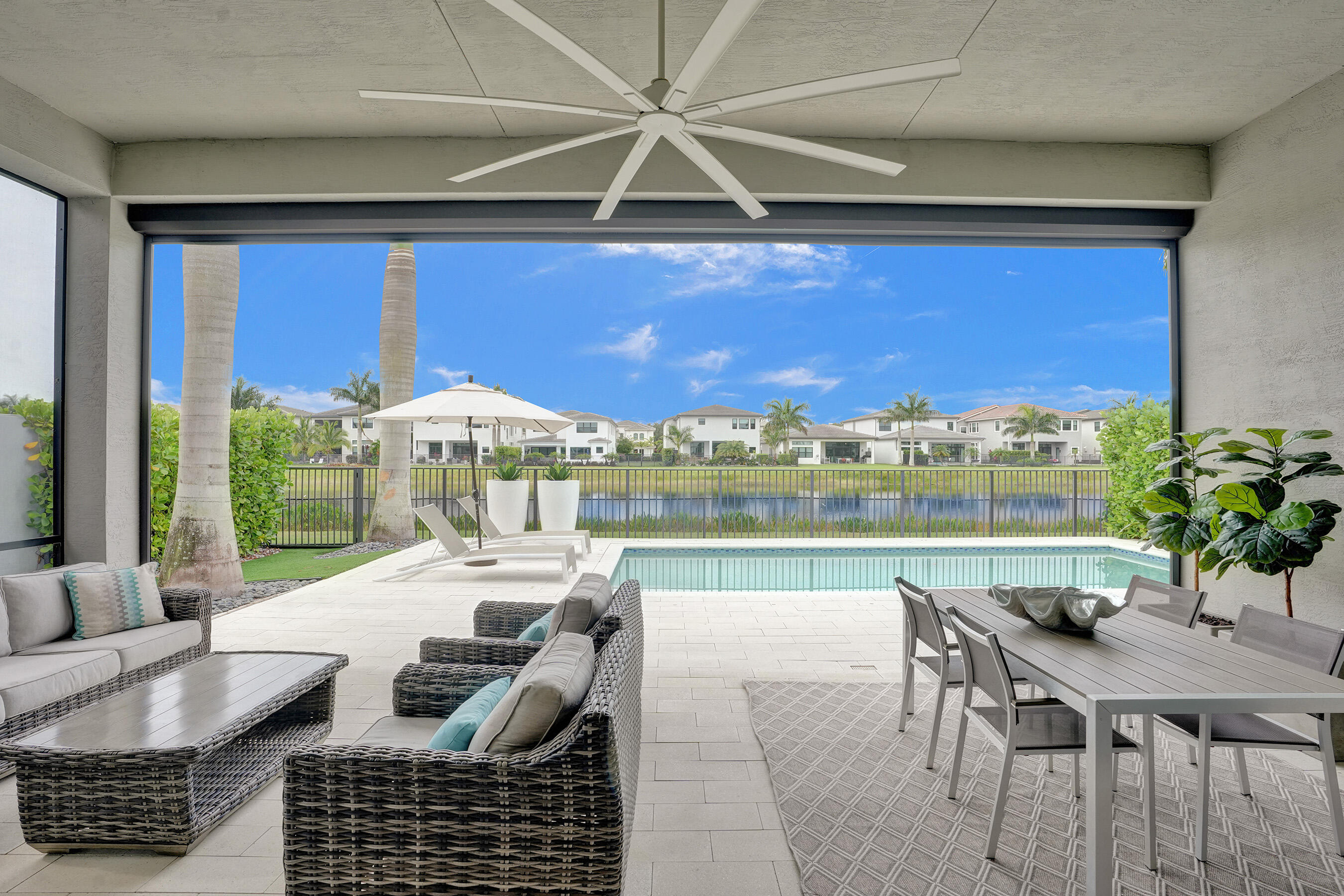 9052 Chauvet Way Boca Raton, FL 33496 - Photo 38 of 59 a view of a dining room with furniture window and outside view