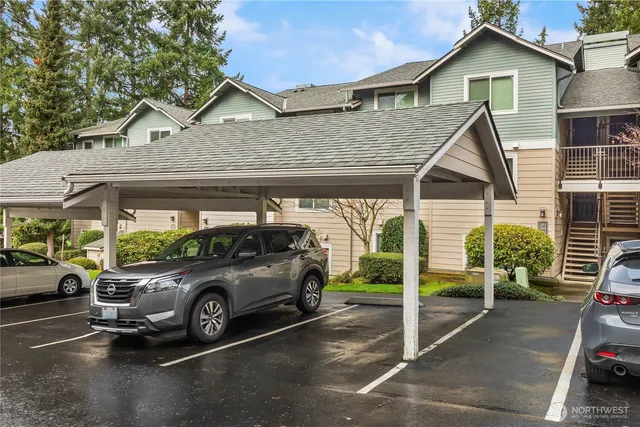 a car parked in front of a house