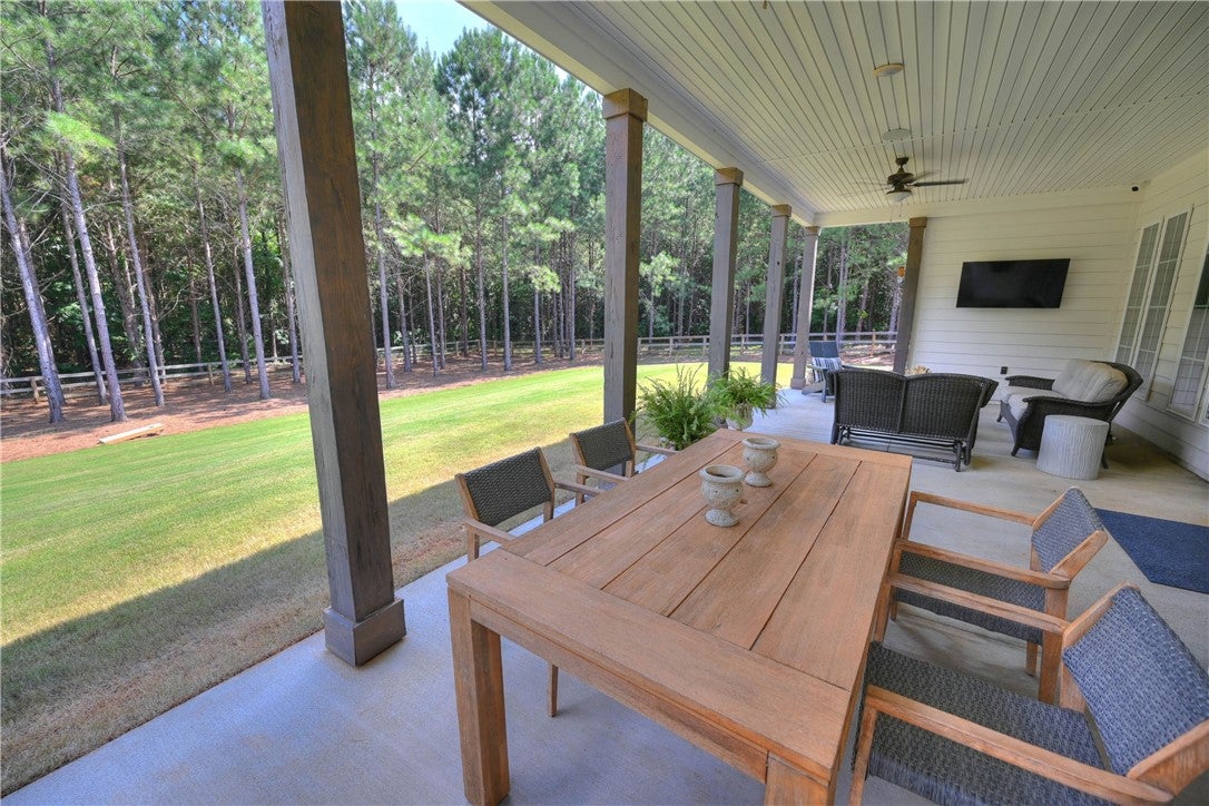 2865 Pear Tree Road Auburn, AL 36879 - Photo 38 of 49 Breezy covered porch with integrated media wiring - perfect for entertaining!