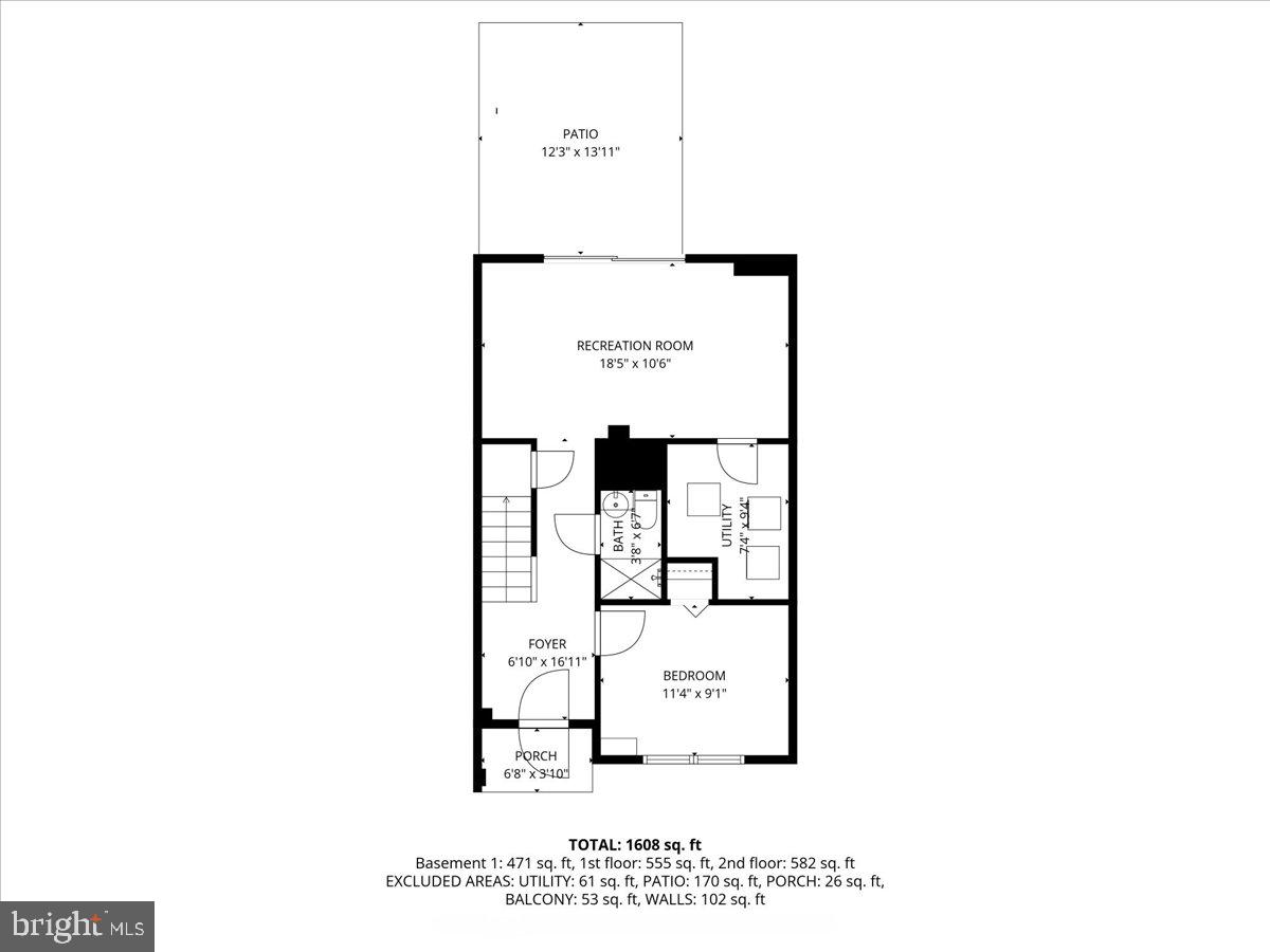 63 Timber Rock Road Gaithersburg, MD 20878 - Photo 50 of 51 Entry Level Floor Plan