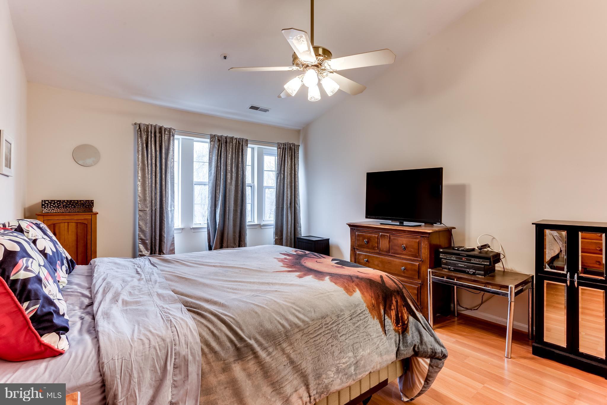 8513 Falls Run Road, Unit J Ellicott City, MD 21043 - Photo 19 of 30 Bedroom (Master)- Vaulted Ceiling with Fan