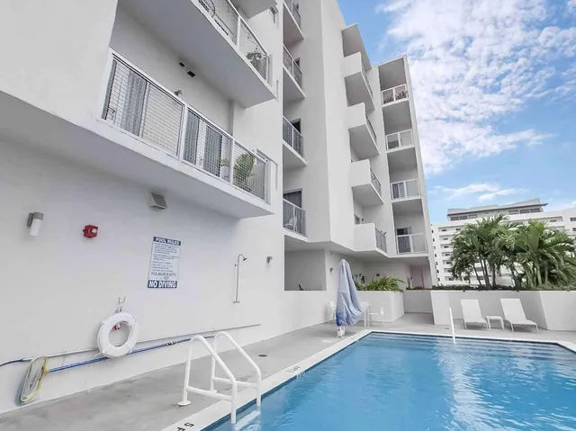 a view of a building with entryway