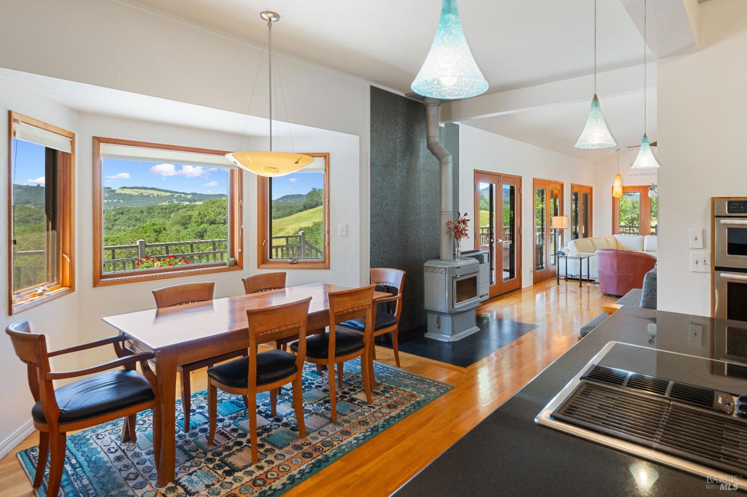 10601 Slattery Road Glen Ellen, CA 95442 - Photo 13 of 45 From dining room looking towards reading nook and living room.