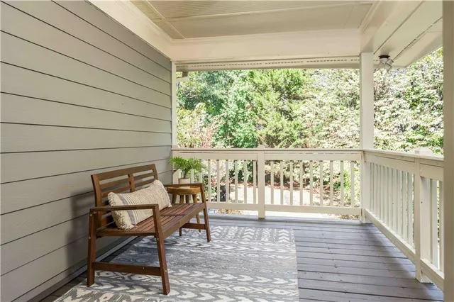 a view of a swimming pool with a yard