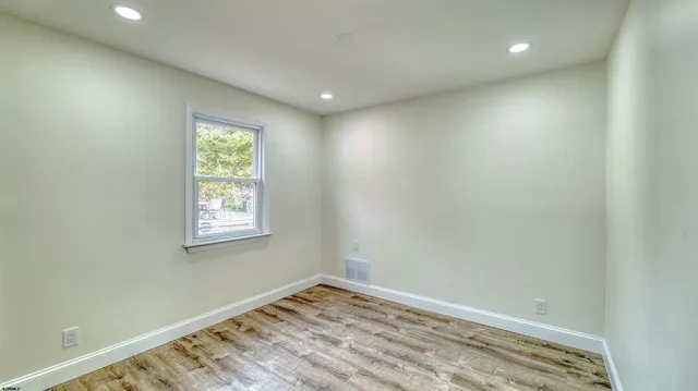 a view of a wooden deck