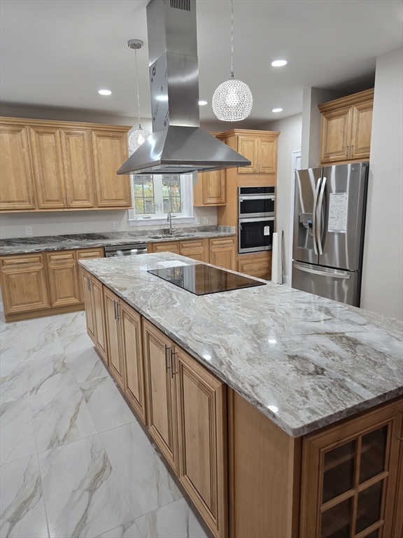 73 Dudley Hill Road Dudley, MA 01571 - Photo 15 of 33 a kitchen with stainless steel appliances granite countertop a sink counter space and cabinets