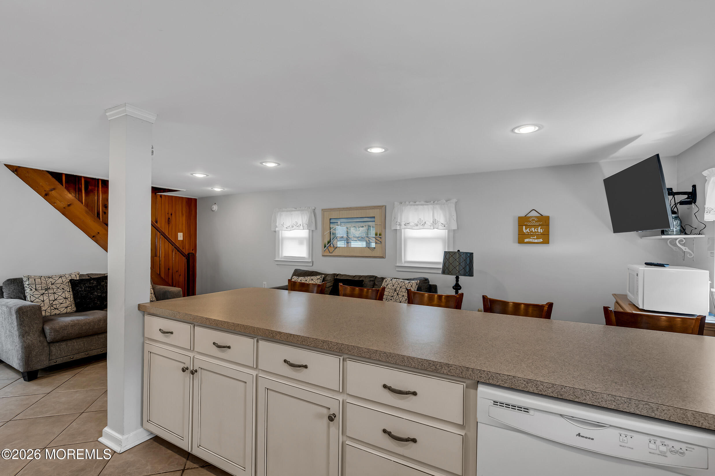 21 East Bay Way Lavallette, NJ 08735 - Photo 6 of 23 a kitchen with counter top space and living room