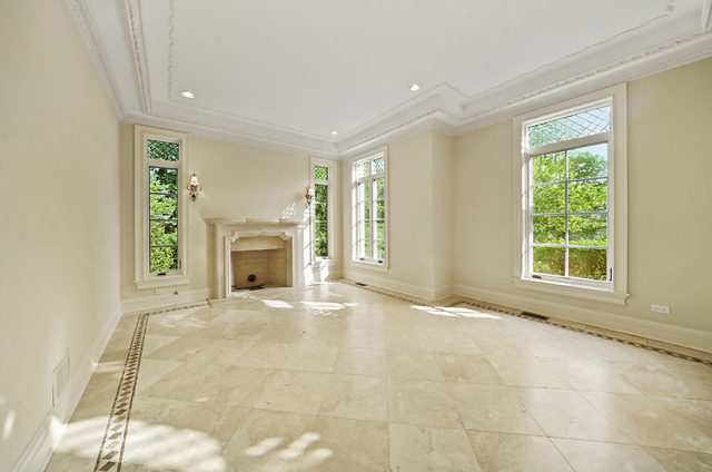 9600 Pacific Court Burr Ridge, IL 60527 - Photo 3 of 58 an empty room with windows and fireplace