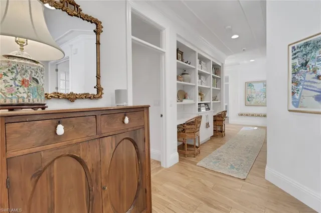a view of cabinets and washer dryer