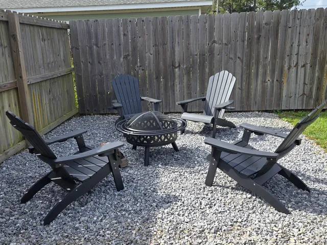 a outdoor living space with furniture