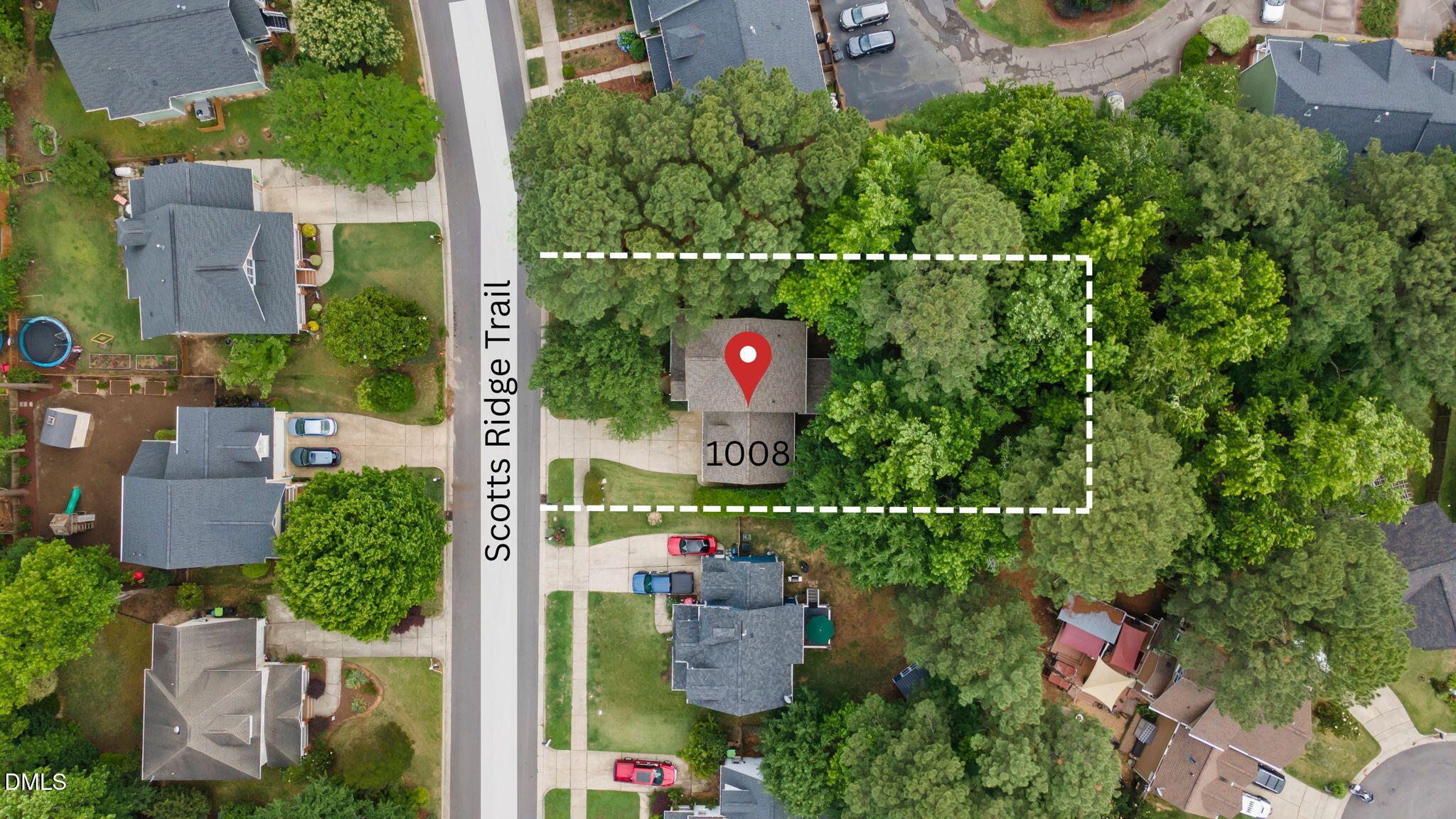 1008 Scotts Ridge Trail Apex, NC 27502 - Photo 49 of 57 an aerial view of houses and roads