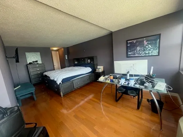 a view of a city with tall buildings