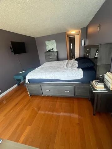 a view of a city with tall buildings