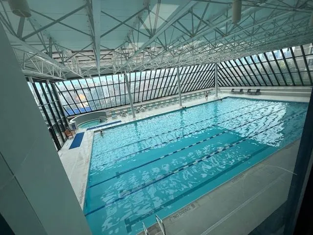 a pool table sitting in the middle of a room