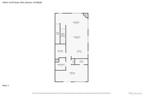 $595,000 | 7525 East 1st Place, Unit 1012, Denver, CO 80230