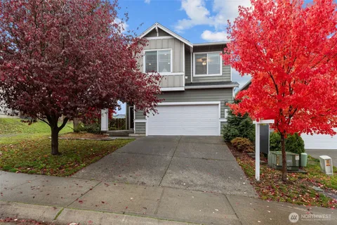 a house view with a garden space