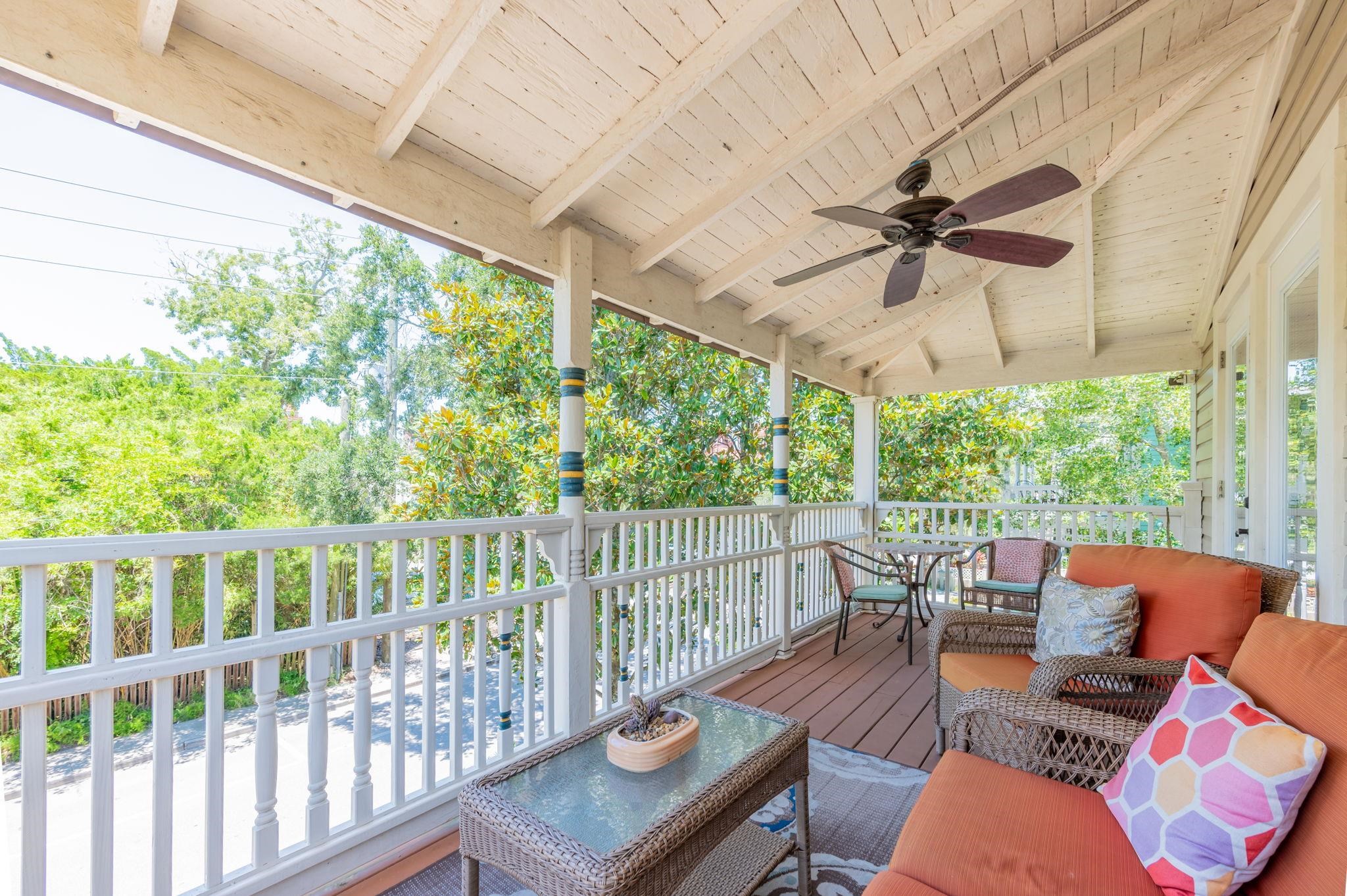 89 Cedar Street St. Augustine, FL 32084 - Photo 42 of 100 a view of a patio with a table chairs and a patio