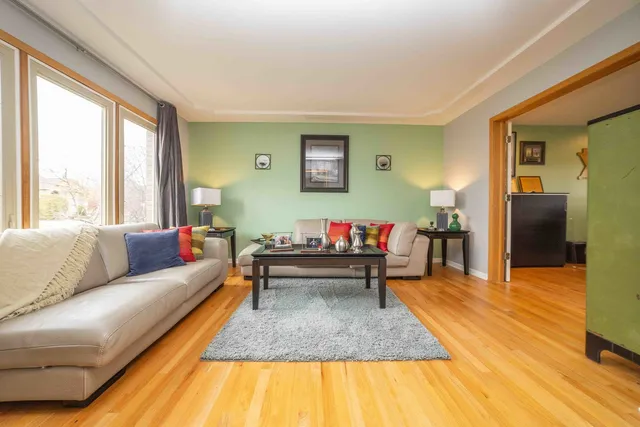 a living room with furniture and a couch