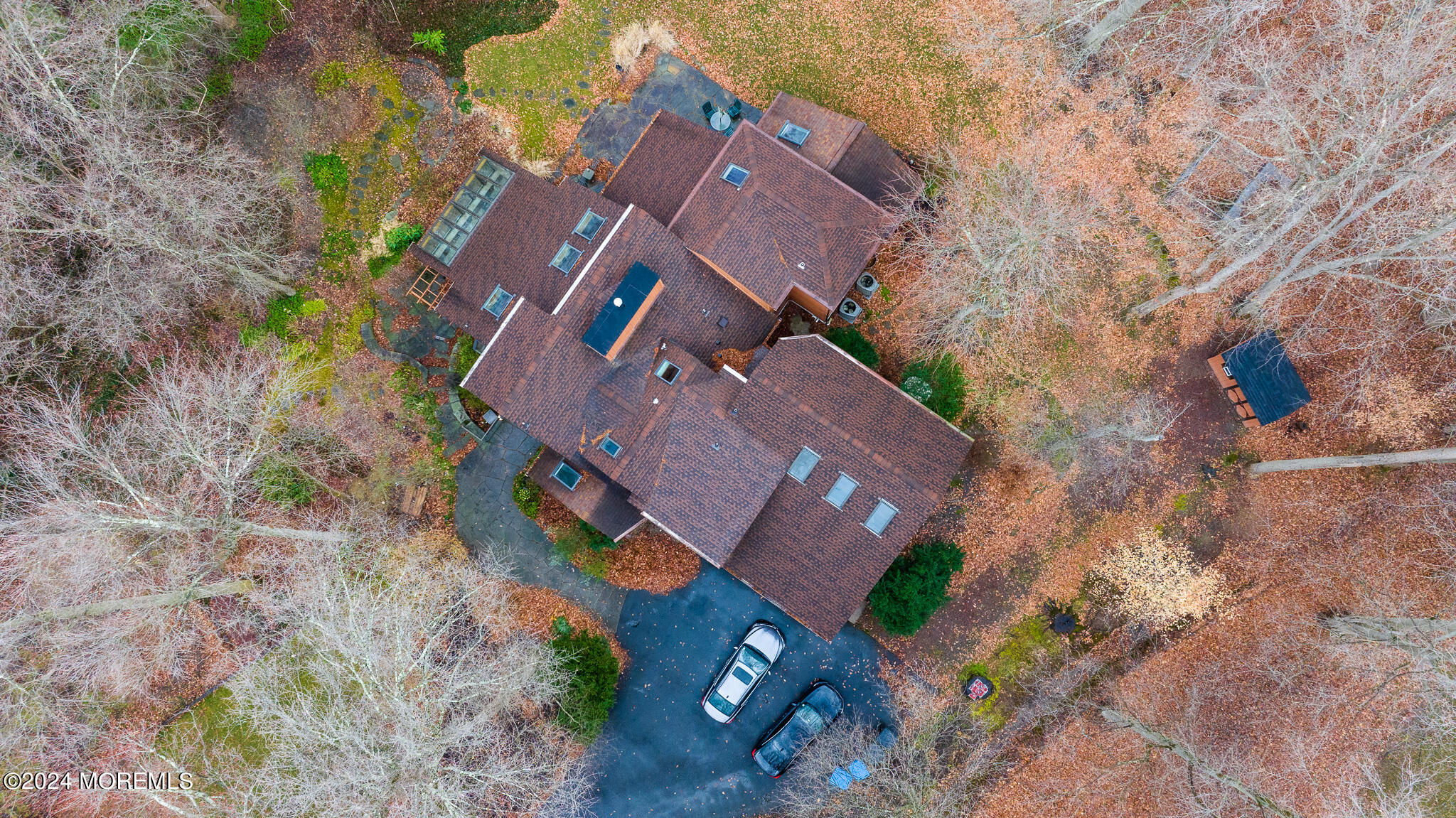 10 Ginger Road Chesterfield, NJ 08515 - Photo 54 of 57 an aerial view of a house with a yard and trees