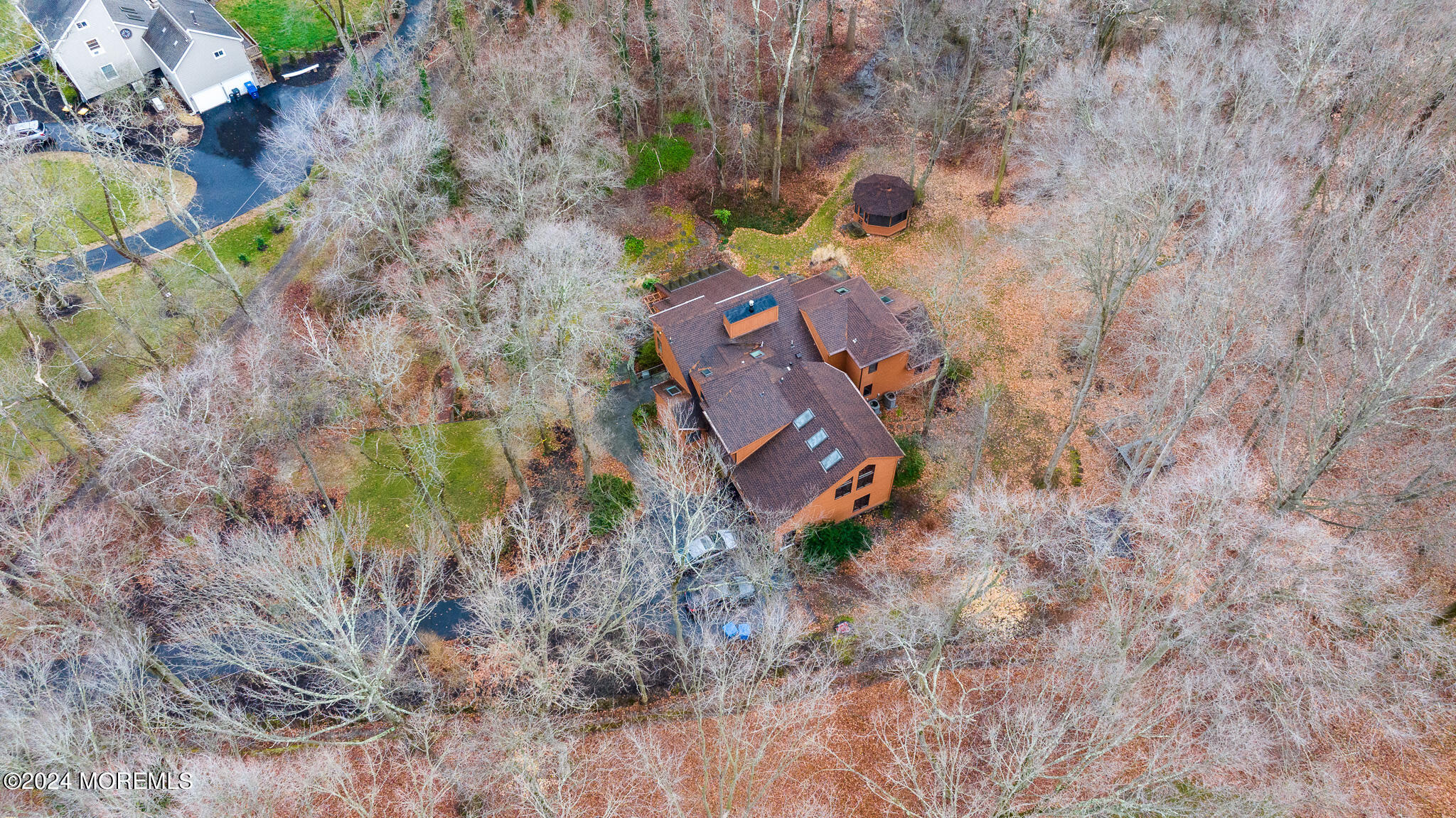 10 Ginger Road Chesterfield, NJ 08515 - Photo 56 of 57 a aerial view of a house with a yard and large trees