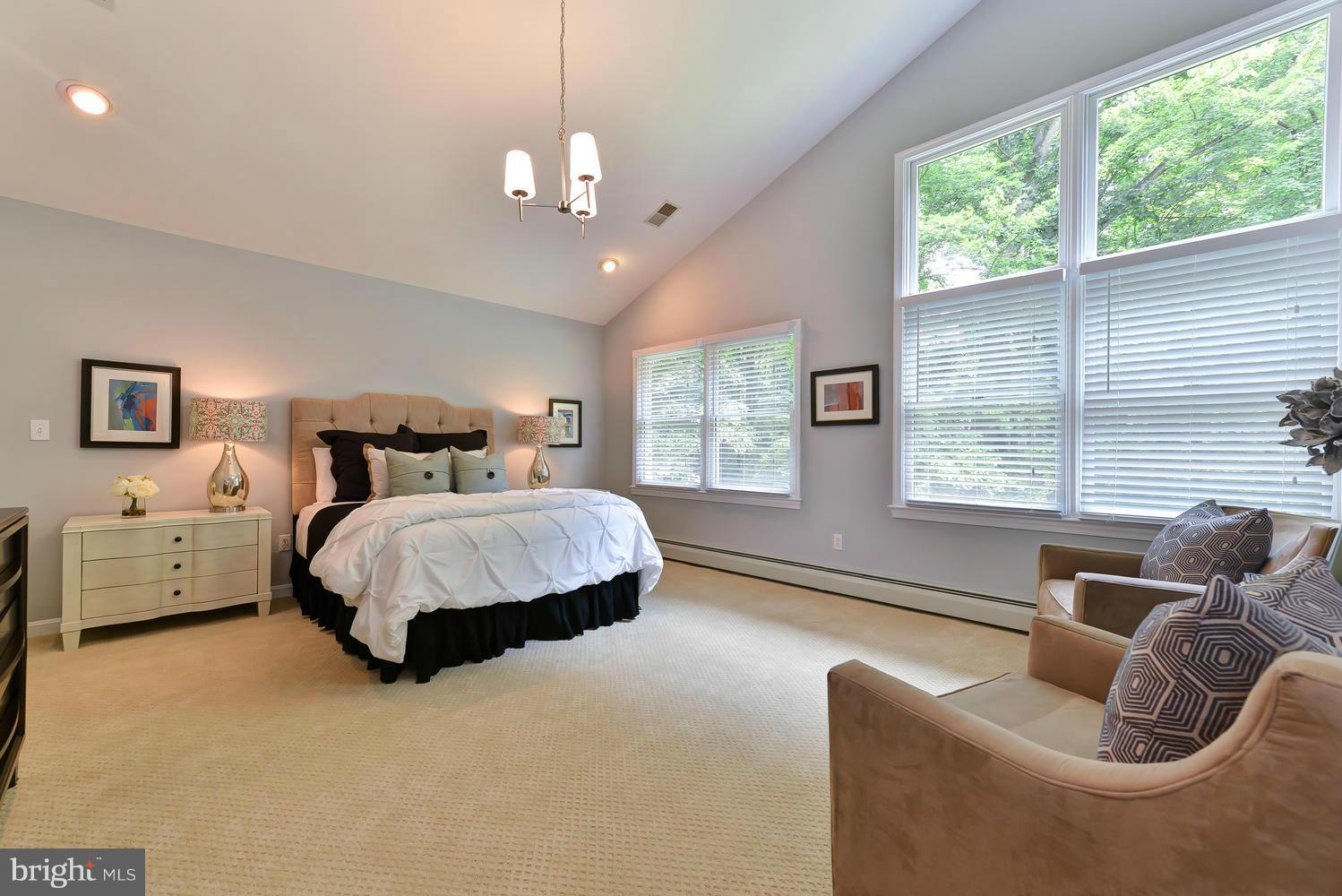 243 Springvale Road Great Falls, VA 22066 - Photo 14 of 30 a spacious bedroom with a bed and a couch