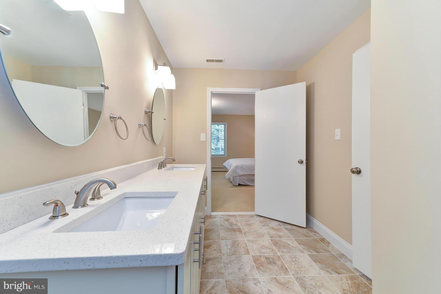 243 Springvale Road Great Falls, VA 22066 - Photo 21 of 30 a bathroom with a sink and a mirror