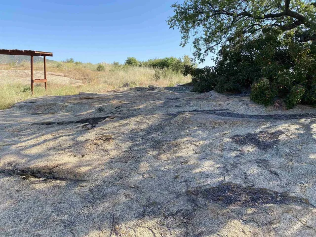 a view of a backyard of the house