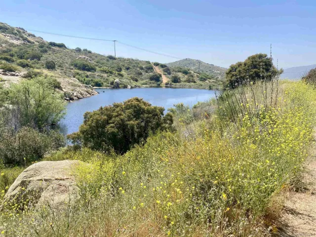 a view of lake and mountain