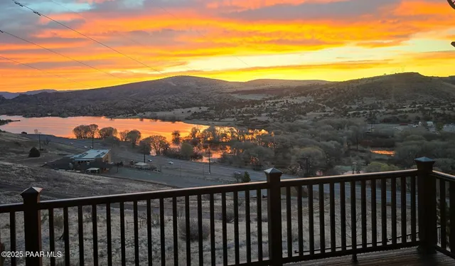 a view of city and mountain