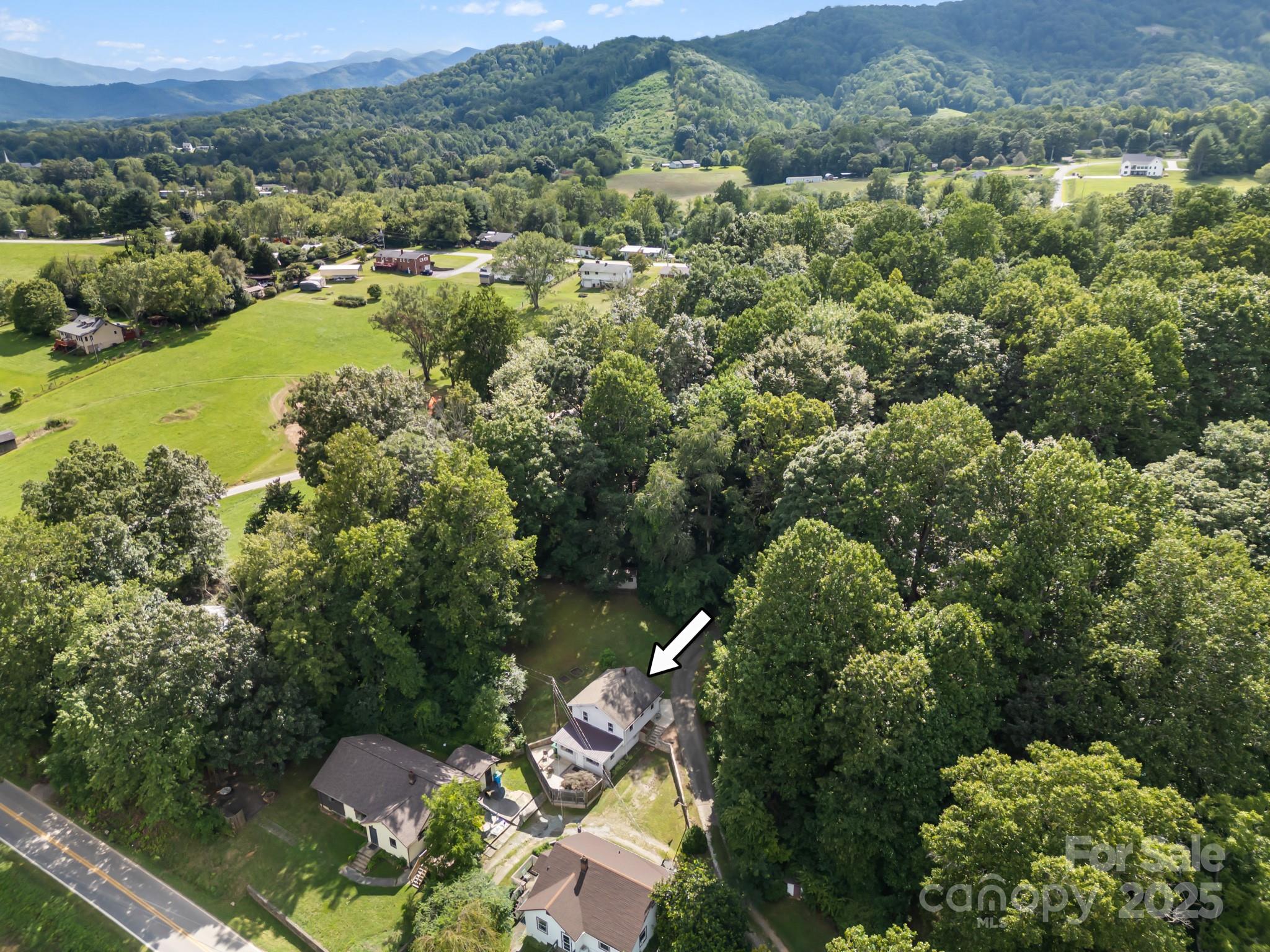 245 Hookers Gap Road Candler, NC 28715 - Photo 36 of 44 an aerial view of a house with a yard