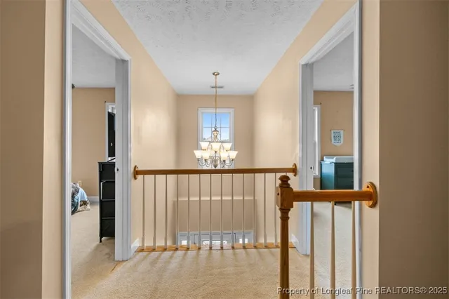 a view of a balcony from door