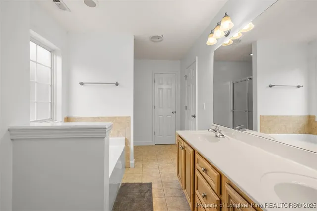 a bathroom with a sink a vanity and a mirror