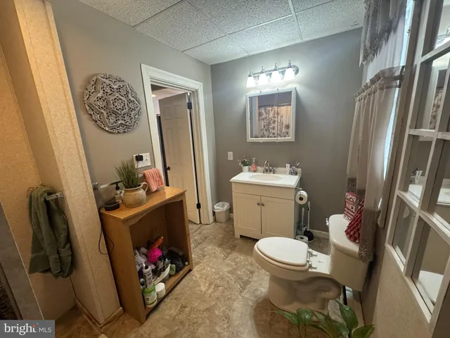 a bathroom with a sink toilet and a mirror