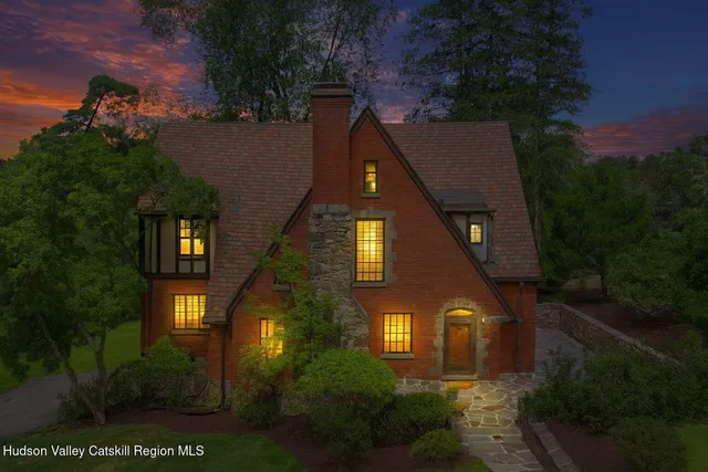 a front view of a house