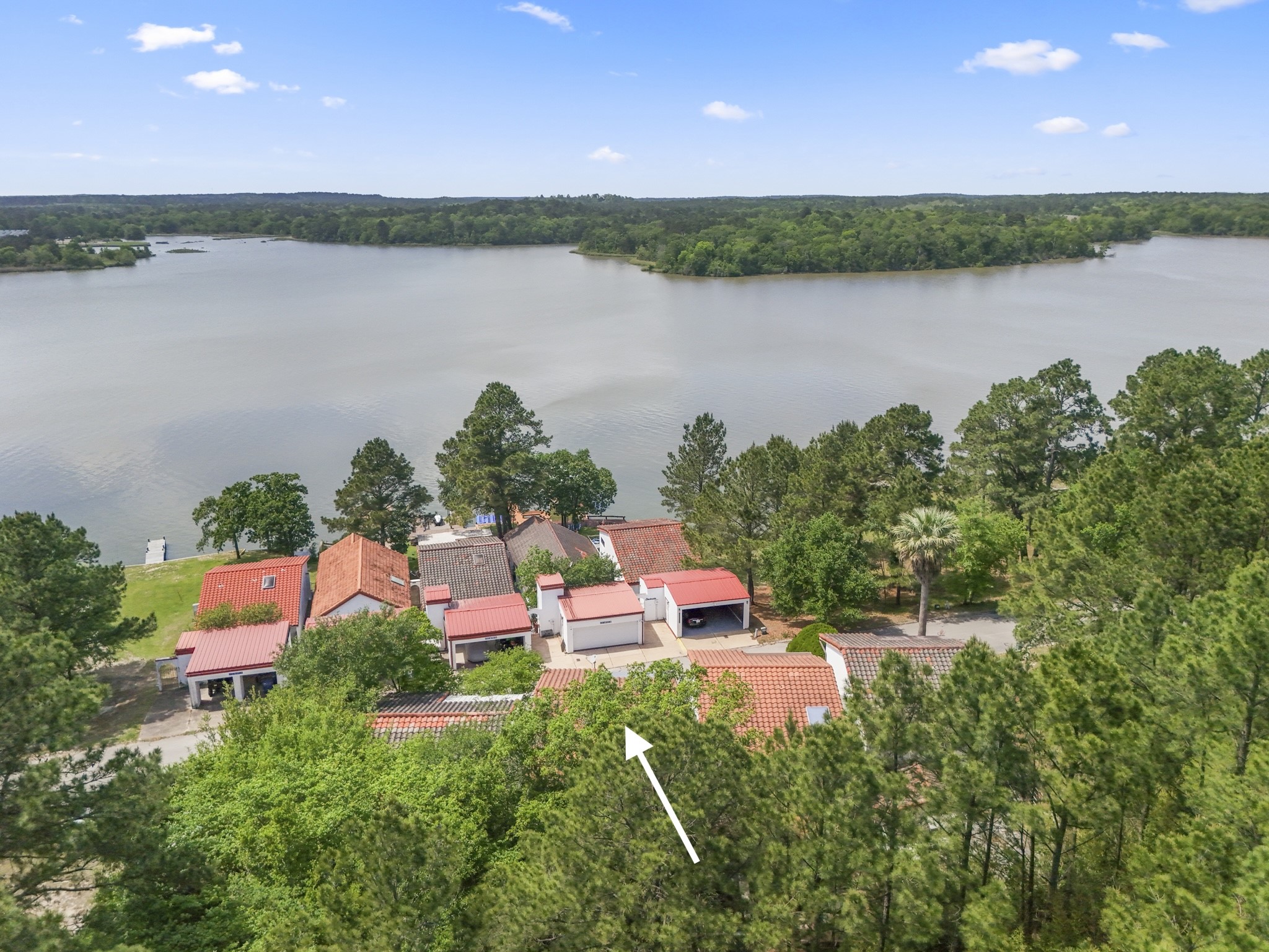 22547 Bayview Circle Point Blank, TX 77364 - Photo 37 of 46 an aerial view of a house with lake view and mountain view