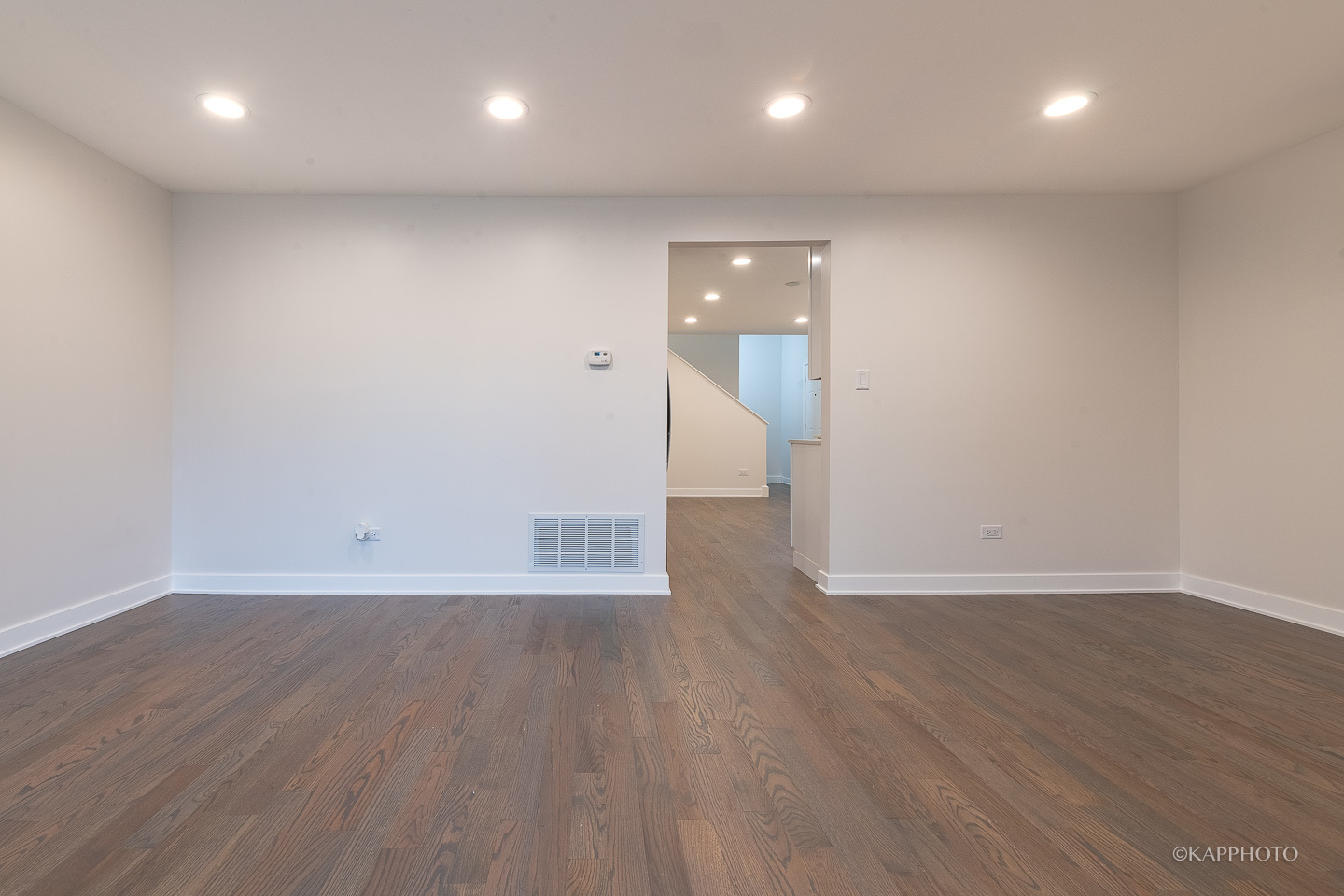5654 South Princeton Avenue Chicago, IL 60621 - Photo 4 of 29 an empty room with wooden floor and windows